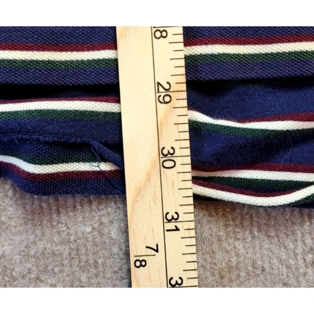 VTG POLO RALPH LAUREN POLO SHIRT ADULT STRIPED CASUAL‎ SHORT SLEEVES MENS LARGE